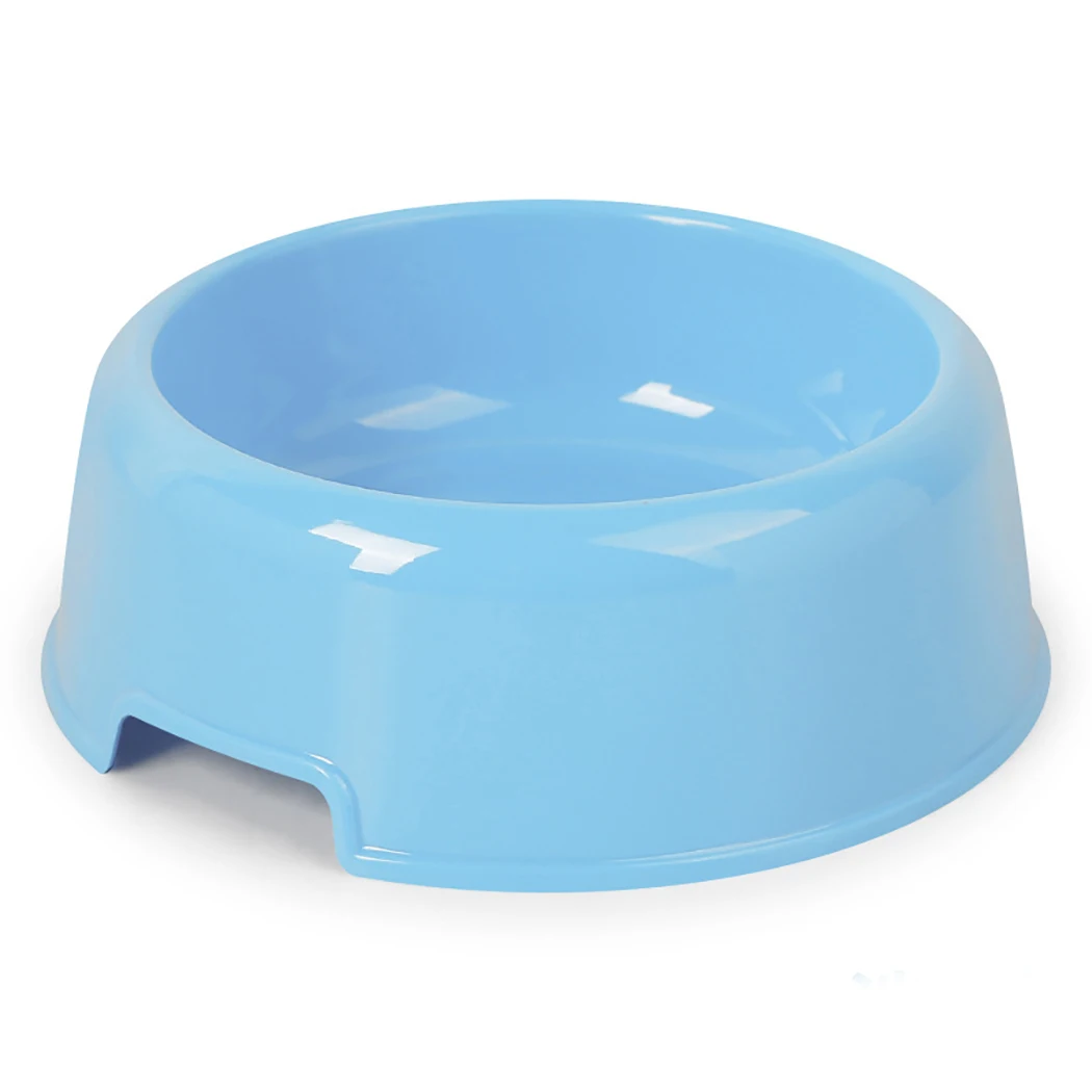 1Pc High Quality Solid Color Pet Bowls Candy-Colored Lightweight Plastic Single Bowl Small Dog Cat Pet Bowl Pet Feeding Supplies