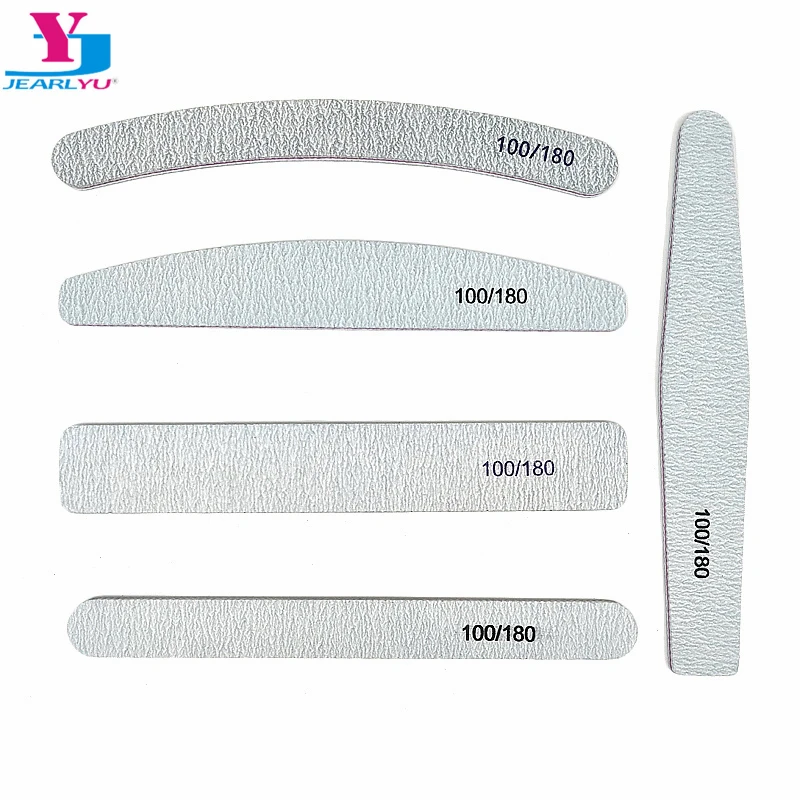 5pcs/set Nail Files 5 Styles Nail Polish Buffer Sandpaper Lima 100 180 Profesional Slim Kit Strong Thick Professional Manicure