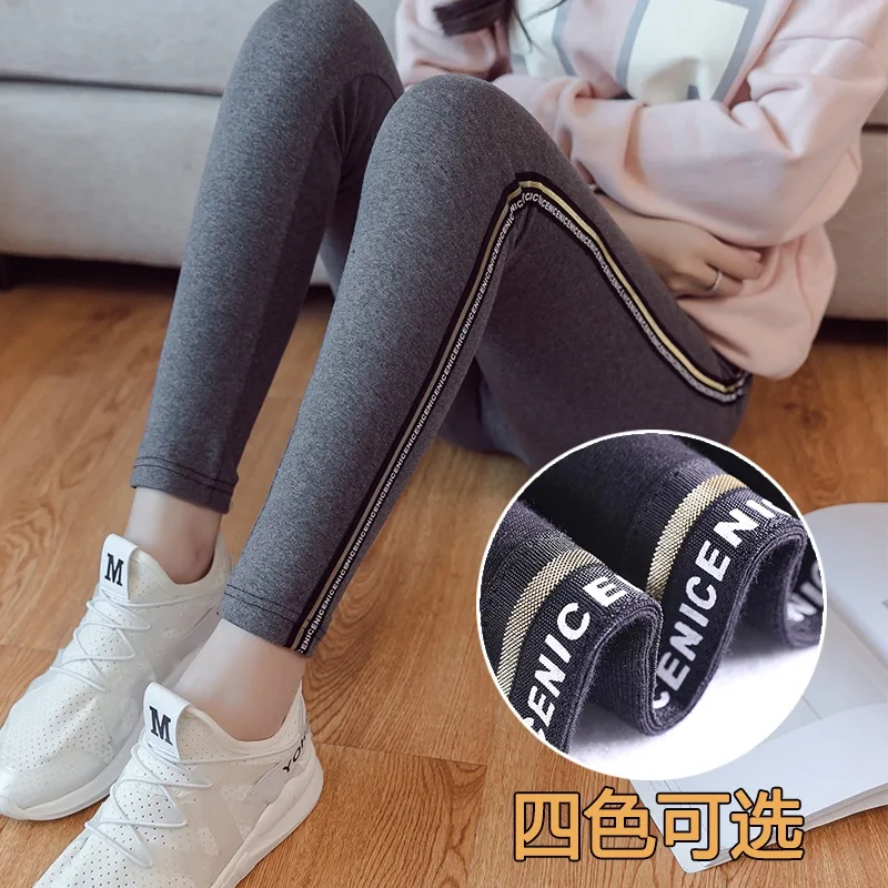 

Pregnant women leggings wear tide mom pregnant women pants spring and autumn models 2019 new nine points pregnancy pants