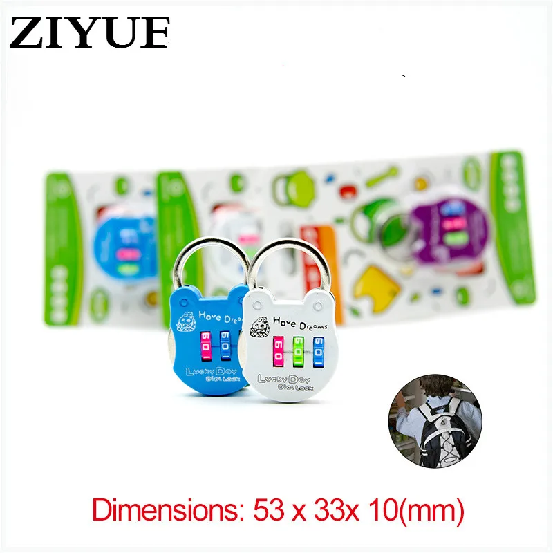 2pcs/lot  Free Shipping Luggage Password Lock Bag Trolley Case Spot Small Password Lock