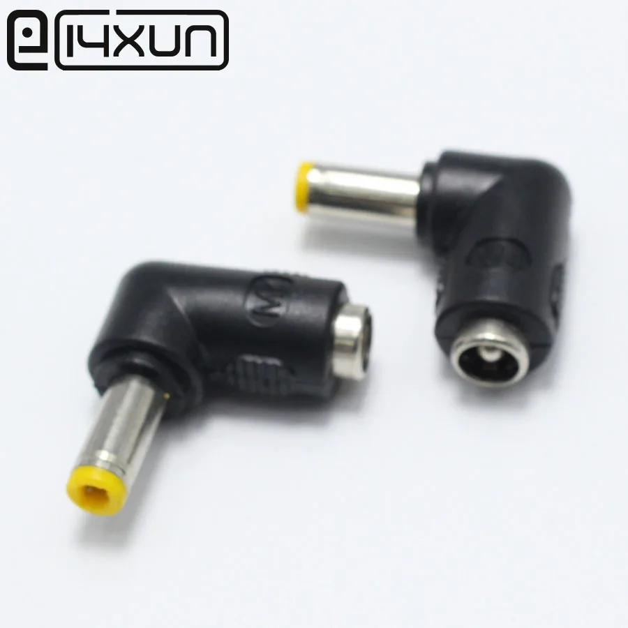 1pcs 5.5x2.5 mm female to 5.5x2.1 mm male DC Power Plug 90 Degrees L Type Connector Adapter Laptop