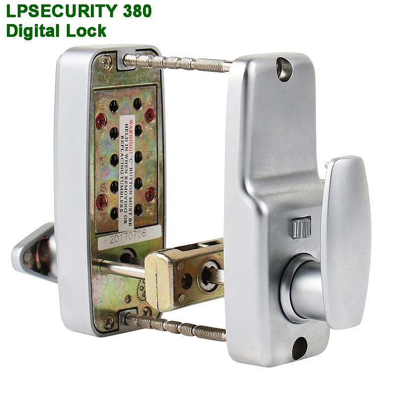 Smart Lock Code Keypad Mechanical Lock Keyless Wood Door Lock Anit-Theft Home Security Garden Lock Battery Free