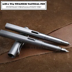 High Quality Titanium TC4 Tactical Pen 2-In-1 Fountain Ink Pen Self Defense Business Pen EDC Tool Gift Dropshipping