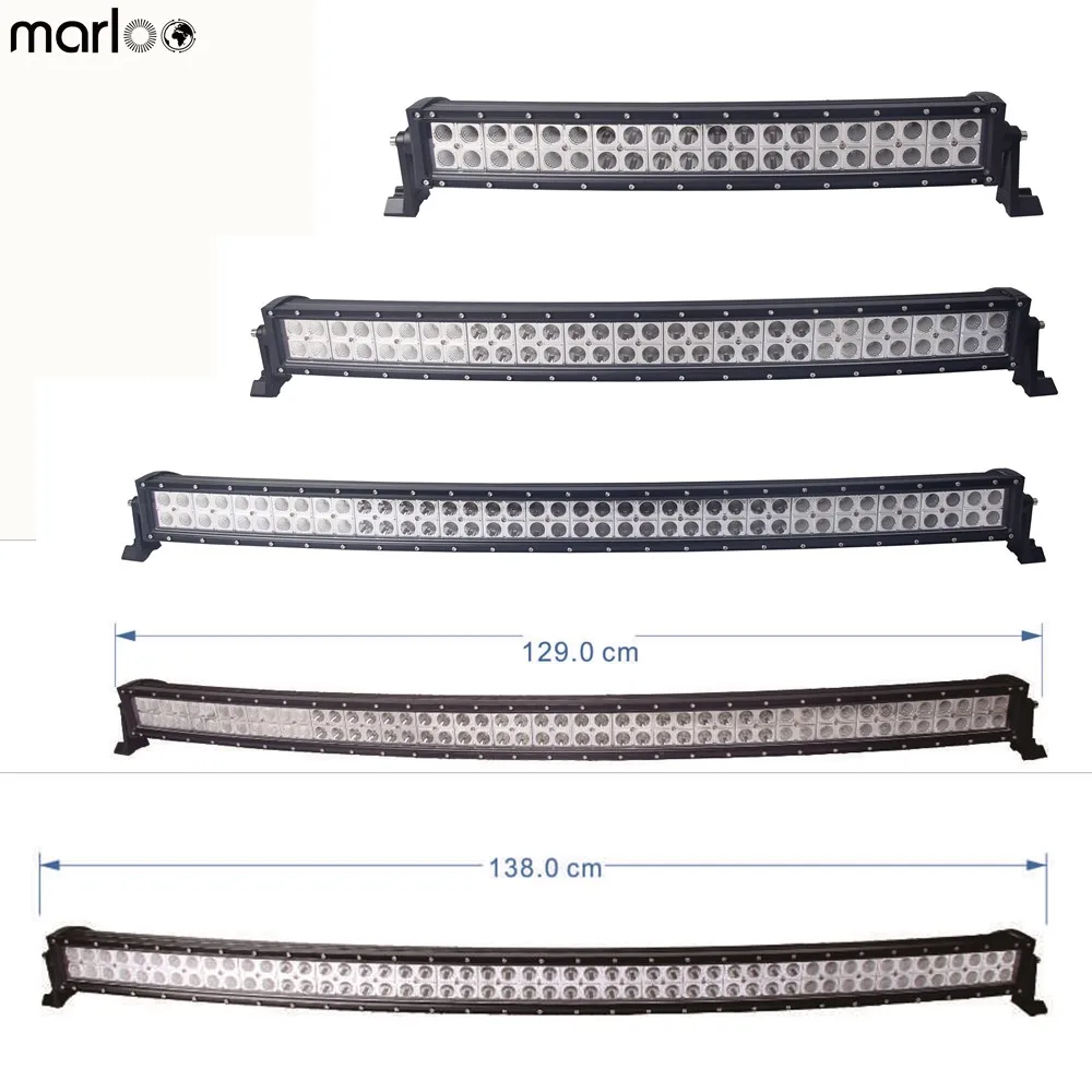 

Marloo Car 12V 24V Led Lights 22" 32" 42" 50" 52 Inch Curved Led Light Bar 120W 180W 240W 288W 300W Combo Beam 4X4 Worklights