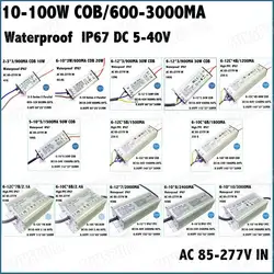 IP67 PF5-100W LED Driver 10W 2-3Cx3B 6-12 Series 20W 30W 40W 50W 60W 70W 80W 100W  0.6-3A DC5-40V Constant Current Free Shipping