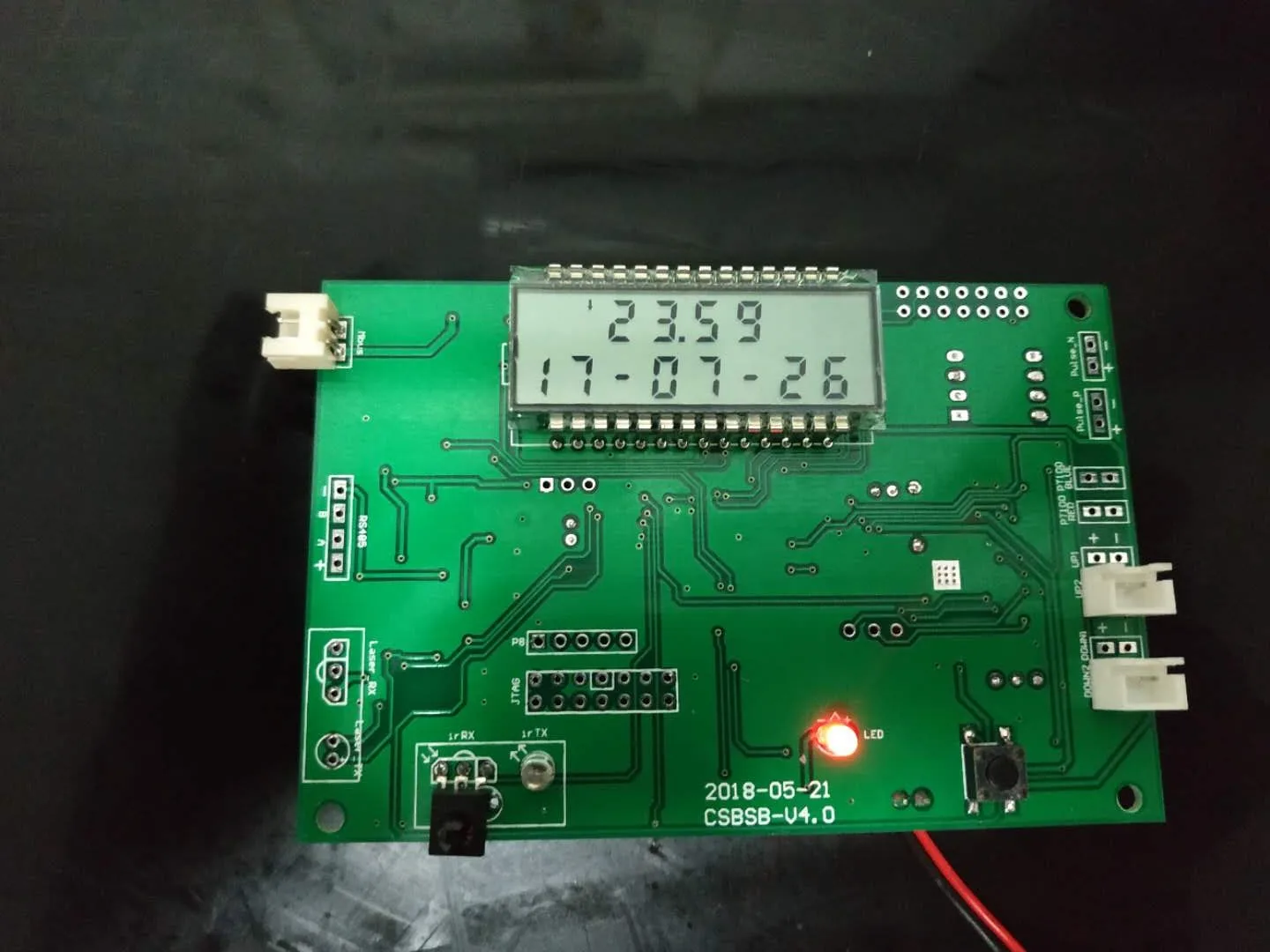 TDC-GP22 Ultrasound Water Meter Debugging Development Board with LCD Display and Flow Measurement Tube Section