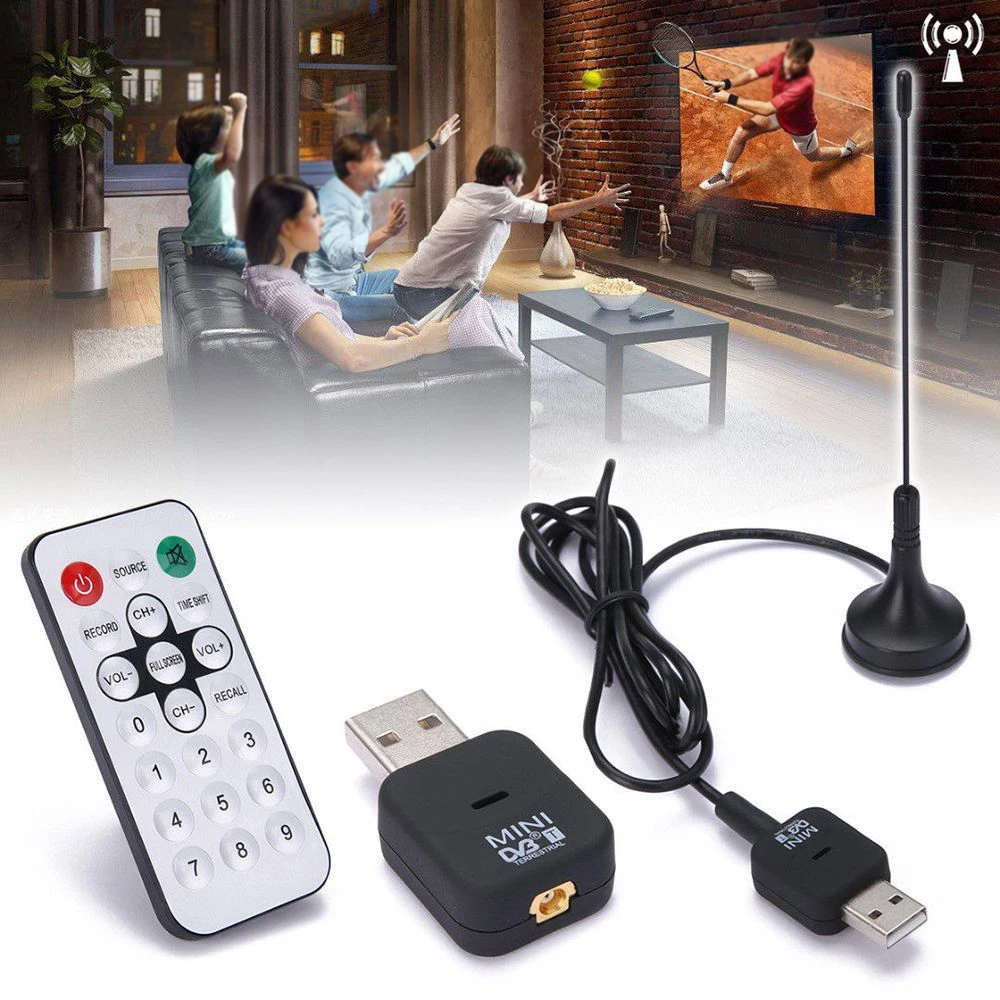 1Pc USB 2.0 Digital DVB-T SDR+DAB+FM HDTV Tuner Receiver Stick RTL2832U+ R820T2 Hight Quality