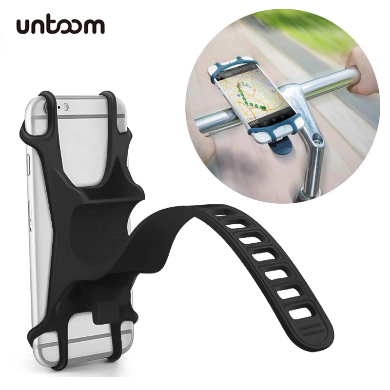 Universal Bike Phone Holder Silicone Bicycle Handlebar Cell Phone Mount for iPhone 15 14 Pro Max Plus Mini Samsung Xiaomi