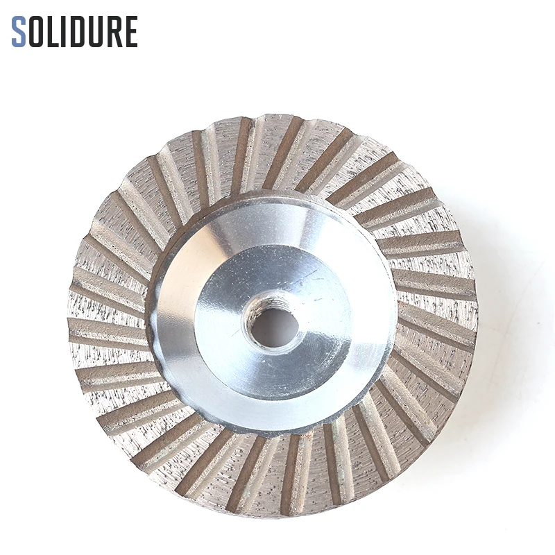 4 inch Fine# diamond cup wheels turbo cup grinding Aluminum backer abrasive tools for grinding stone,concrete and tiles