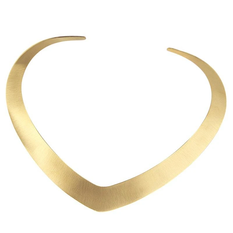 Collar Choker Necklace Neck Jewelry For Women Fashion 316L Stainless Steel Simple Personality Gold Torques Necklace