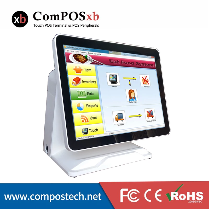 Free Shipping Factory Directly Sell 15'' Touch Screen All in One POS System/ Cashier POS Machine POS1618P