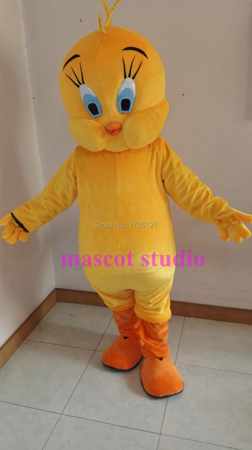 tweety bird mascot costume cartoon custom cartoon character cosplay made carnival costume fancy dress mascotte costumes