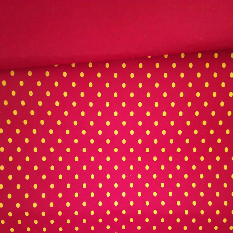 ZYOKRA 12pcs 15x15cm Christmas Yellow Polka Dot Printed Red Green Felt Fabric handmade Nonwoven Decoration DIY Felt Fabric