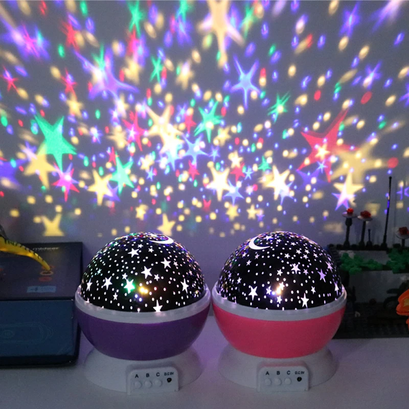 Starry Sky LED Night Light Novelty Luminous Lamp Romantic Projector Battery USB Night Light Creative Birthday Toy For Children