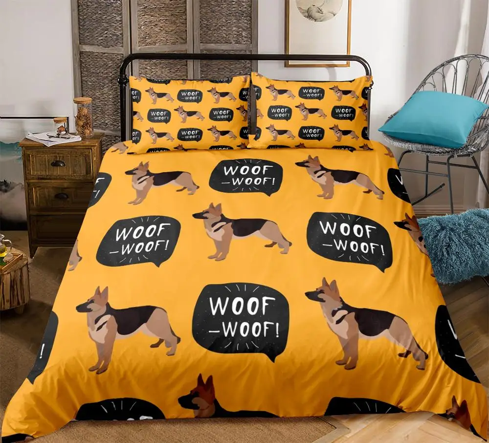 

Bedding Set Shepherd Dog Duvet Cover for kids Set Bedclothes with Pillowcase Cartoon pattern Bed Set Home Textiles