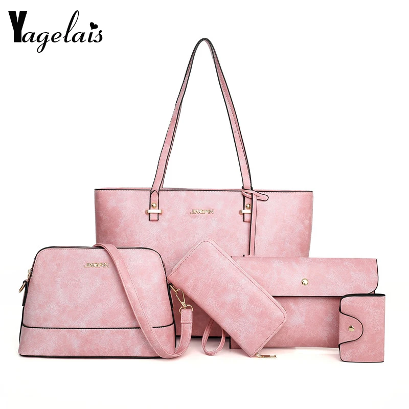 

2024 Spring And Summer New High-quality Classic Fashion Solid Color Atmosphere Luxury Elegant Lady Handbag Set Five-piece