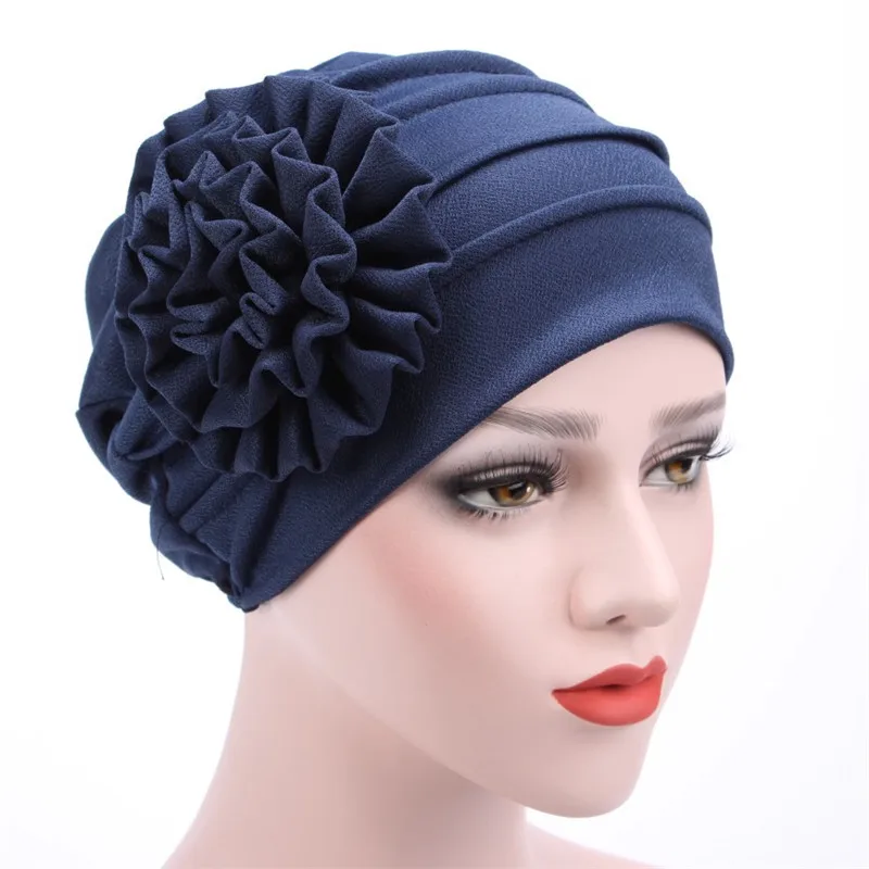 KepaHoo Women's Hats Spring Summer Floral Beanie Hat Muslim Stretch Turban Hat Cap Hair Loss Headwear Hijib Cap