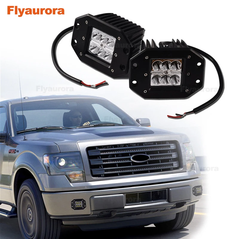 Flyaurora 18W 3Inch LED Work Light Bar IP67 Styling Driving Motorcycle Offroad Truck SUV DC9-32V Spot Beam Car Lighting