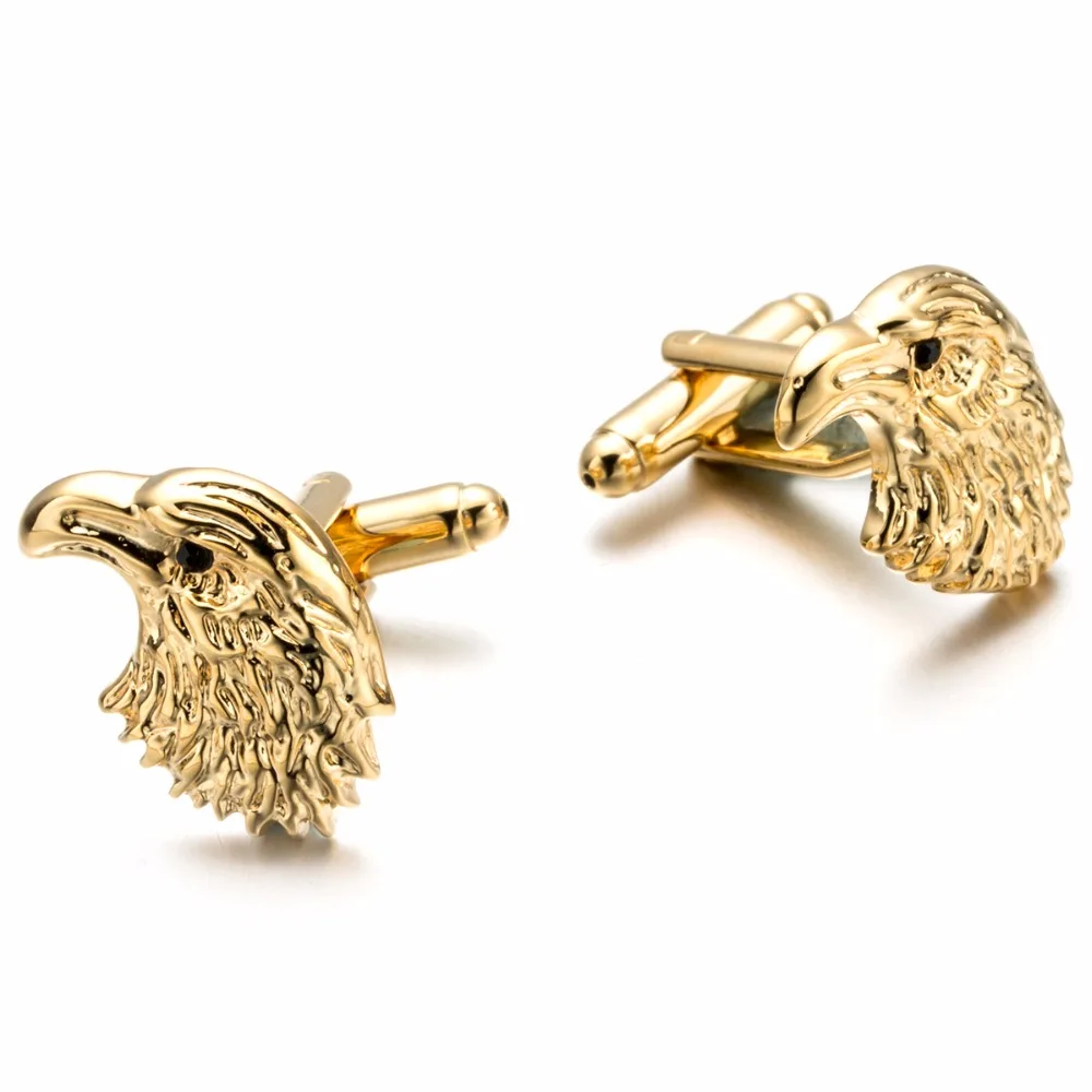 VAGULA Classic Gold-สีชุบEagleทองแดงCufflink Cufflinkสำหรับผู้ชายLuxuryของขวัญงานแต่งงานชุดปุ่มเสื้อตลกCufflinks 21