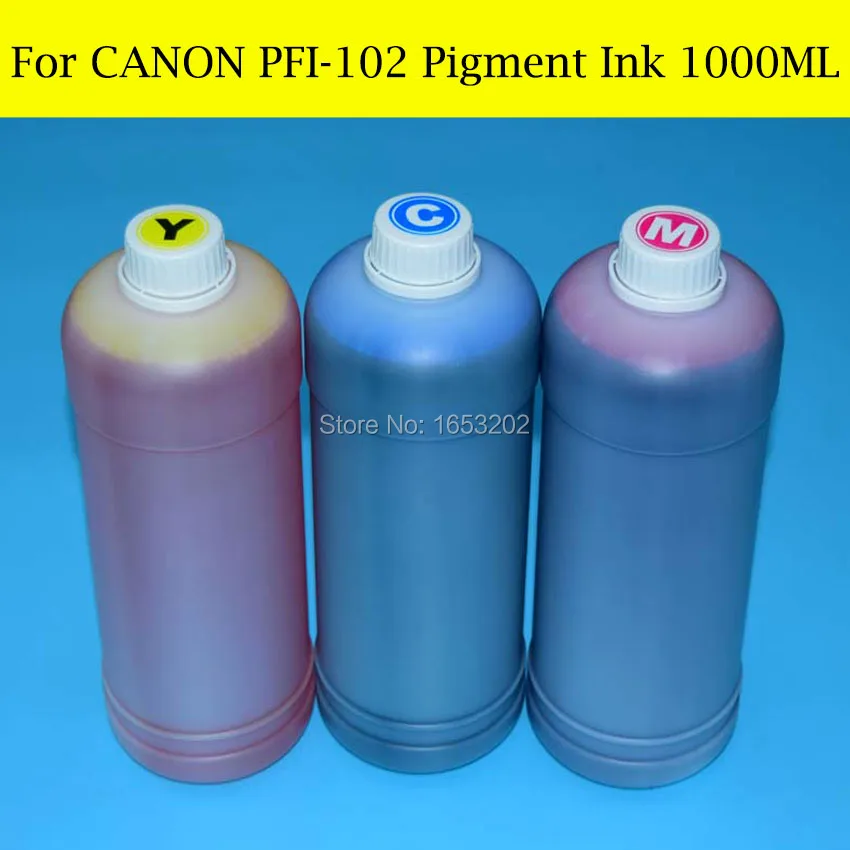 6 Liter For Canon PFI-102 Pigment Ink For Canon iPF500 iPF510 iPF600 iPF605 iPF610 iPF700 iPF710 iPF720 Printer