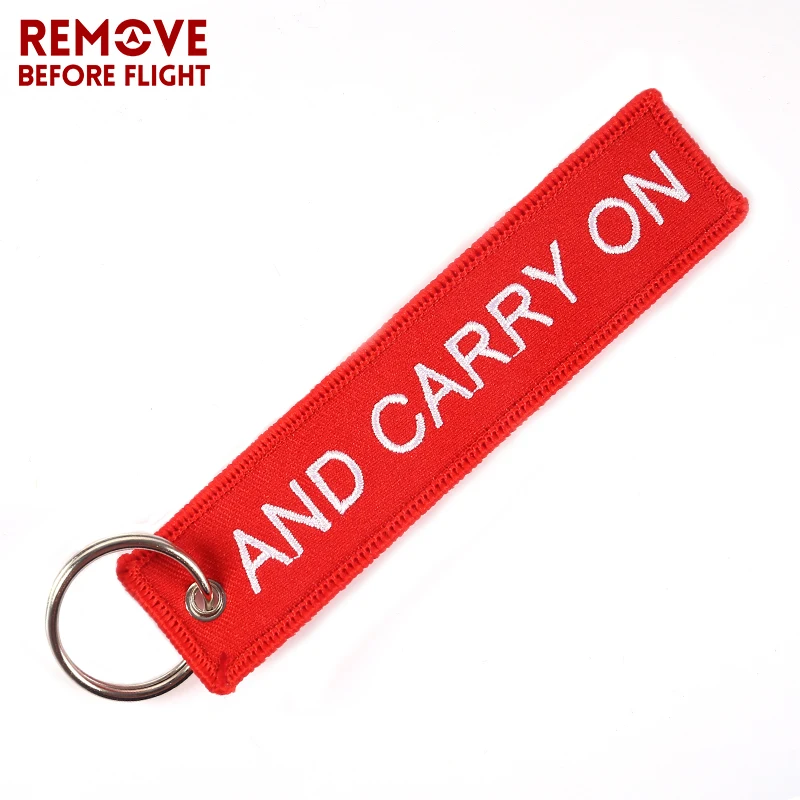 Fashion Bijoux Keychain KEEP CALM AND CARRY ON Key Chain for Motorcycles and Cars Key Tag Cool Embroidery Key Fobs OEM Keychain