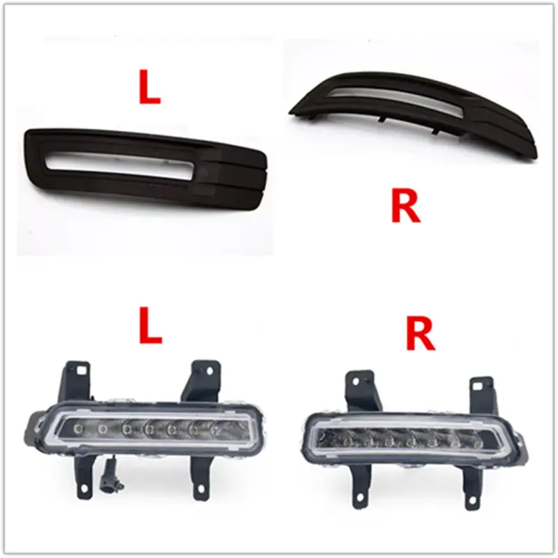 Car Front Led Daytime Running Lights Fog Light Frame For 2013 Year Geely Emgrand 7 Ec7 Ec715 Ec718