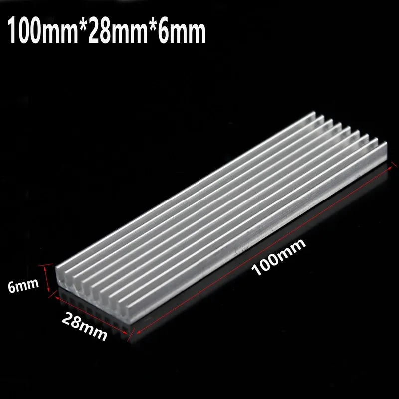 

30pcs Gdstime High Quality DIY Cooler 100mm Aluminum Heatsink 100x28x6mm Heat Sink For LED 100x28x6mm