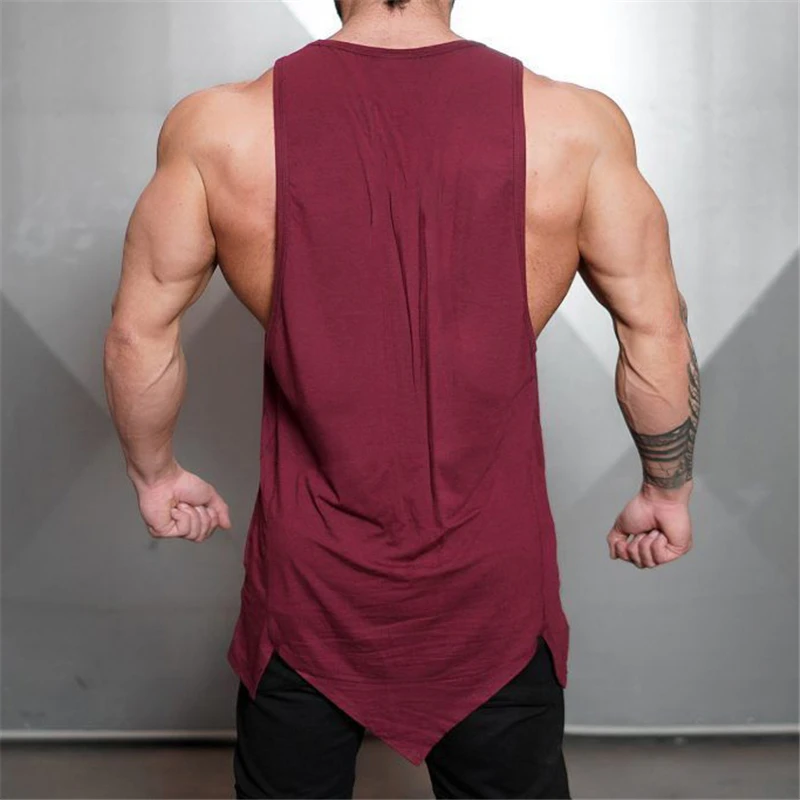 Muscleguys Tank Top Men Gym Clothing Streetwear Solid Vest Men Bodybuilding Clothes Fitness Tanktop Workout Sleeveless shirt