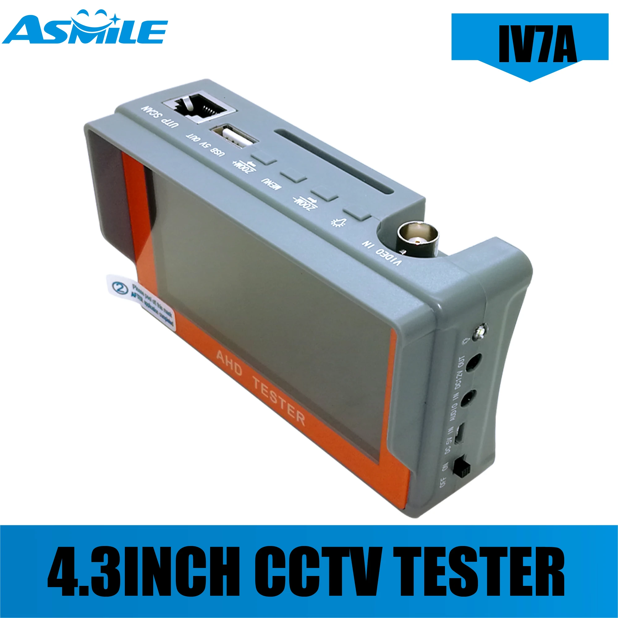 

2019 hot 4.3 inch 2 in 1 HD AHD tester CCTV Tester Monitor AHD 1080P And Analog Camera Testing PTZ UTP Cable Test 12V1A output