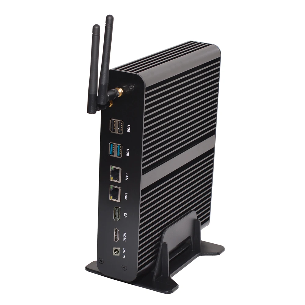 Newest 6th Gen Fanless Mini PC i7CPU 6567U  support HDMI DP SPDIF Dual LAN SD DDR4 4M Cache up to 4.0GHz Mini Computer HTPC