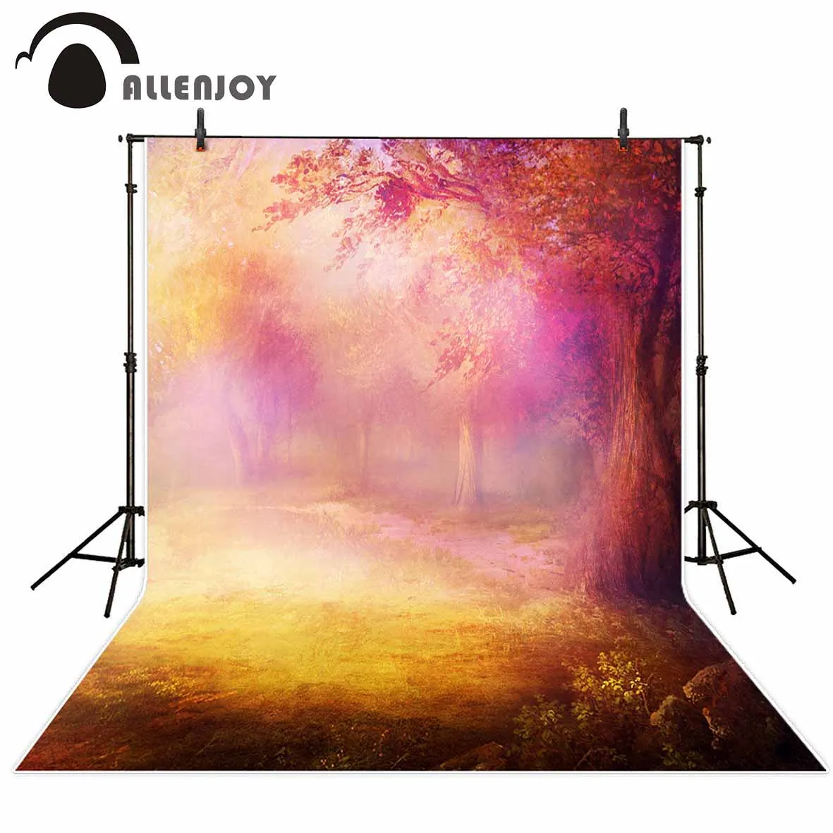 Allenjoy Vinyl material photography Red oil painting pure autumn dream leaves photography backdrops new design photo studio prop