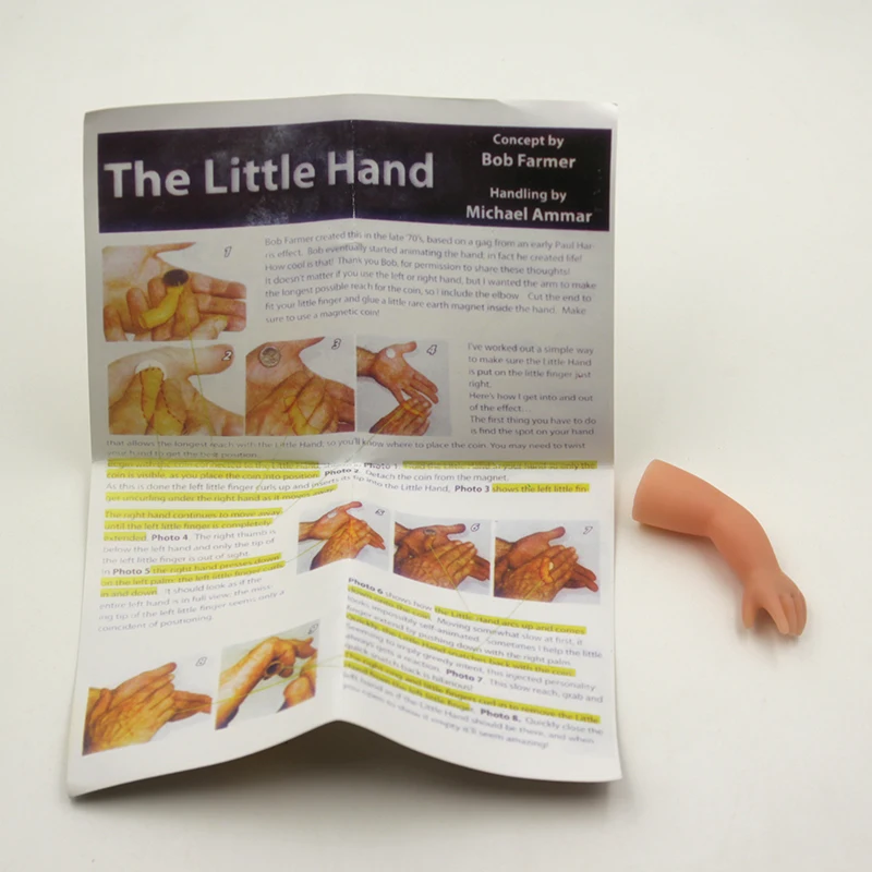 The Little Hand Magic Tricks Coin Vanising Magia Accessory Close Up Street Gimmicks Illusion Classic Horror Toys Mentalism Props