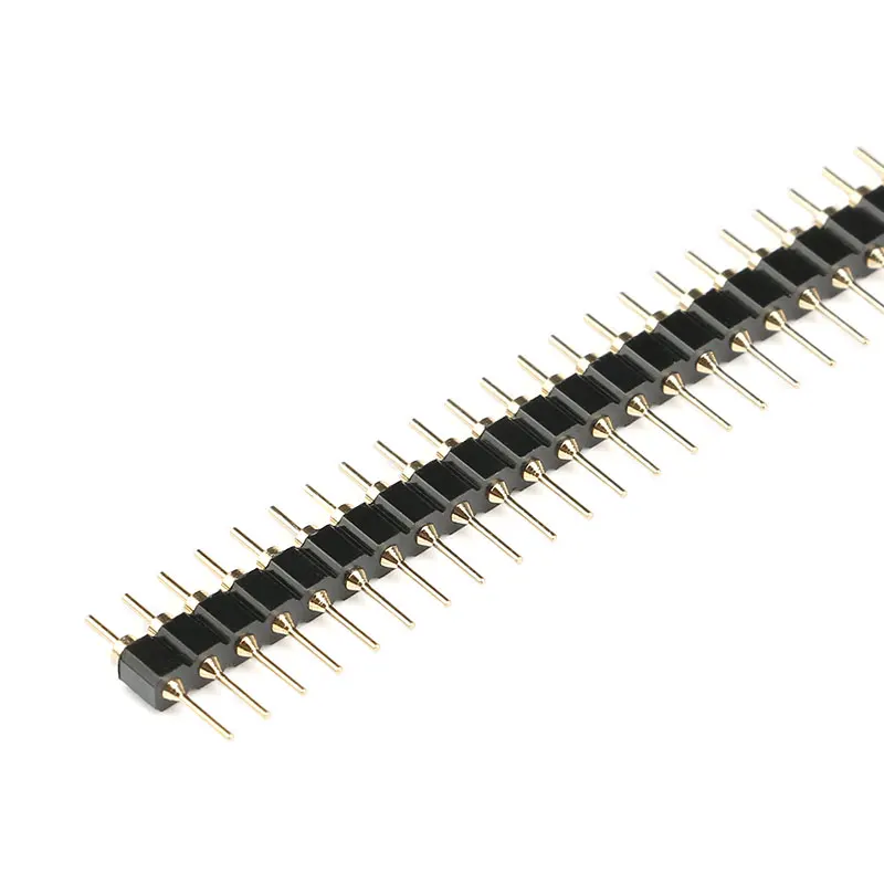 5 Pair Connector Pin Header Strip 5pcs Male + 5pcs Female Header Single Row 40 Pin 2.54mm Pin Connector Strip Round Needle 1x40