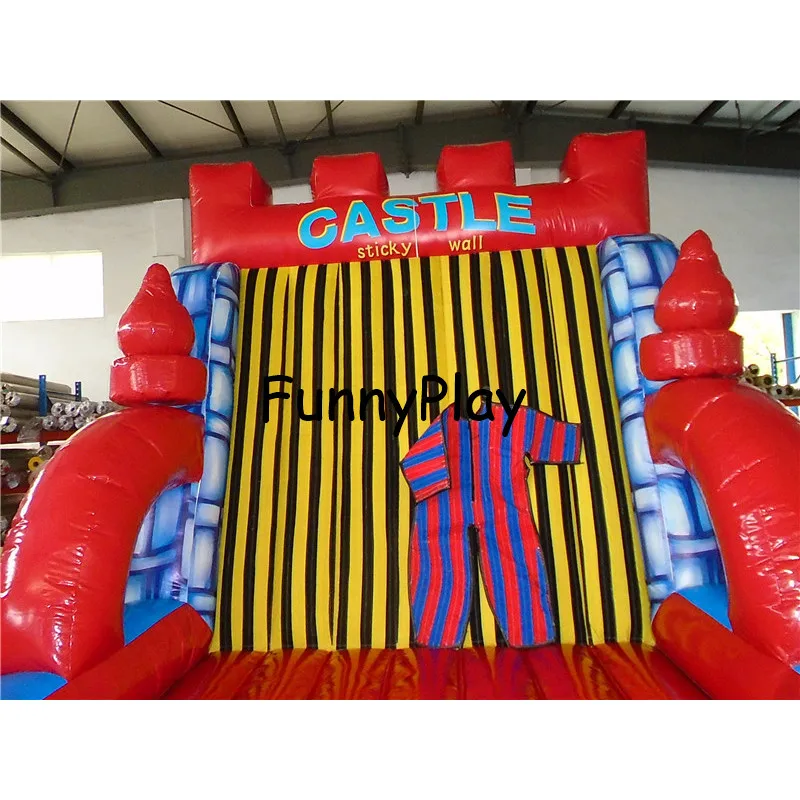 0.55mm pvc tarpaulin jumping castle climbing wall, inflatable sticky wall for outdoor sport games