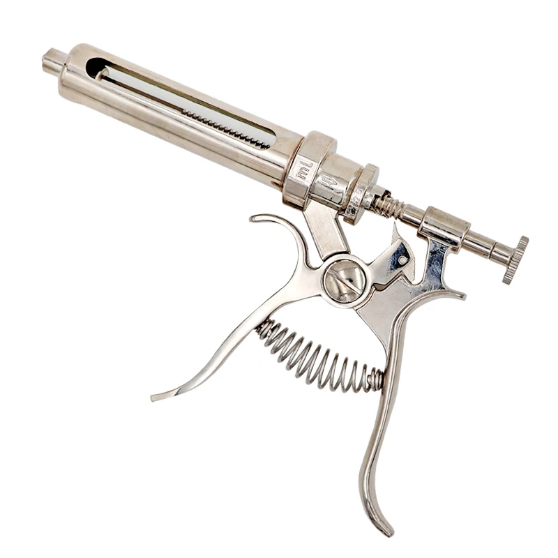 10/20/30/50ml Animals continuos injection syringe Revolver stainless steel vaccination gun Automatic for pig chicken sheep cow