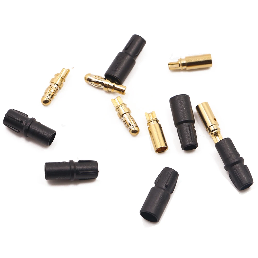 20pcs Amass 3.5mm SH3.5 Gold Plated Connector with Protective Sleeves For Rc Motor ESC Drone Car Boat (10 Pair)