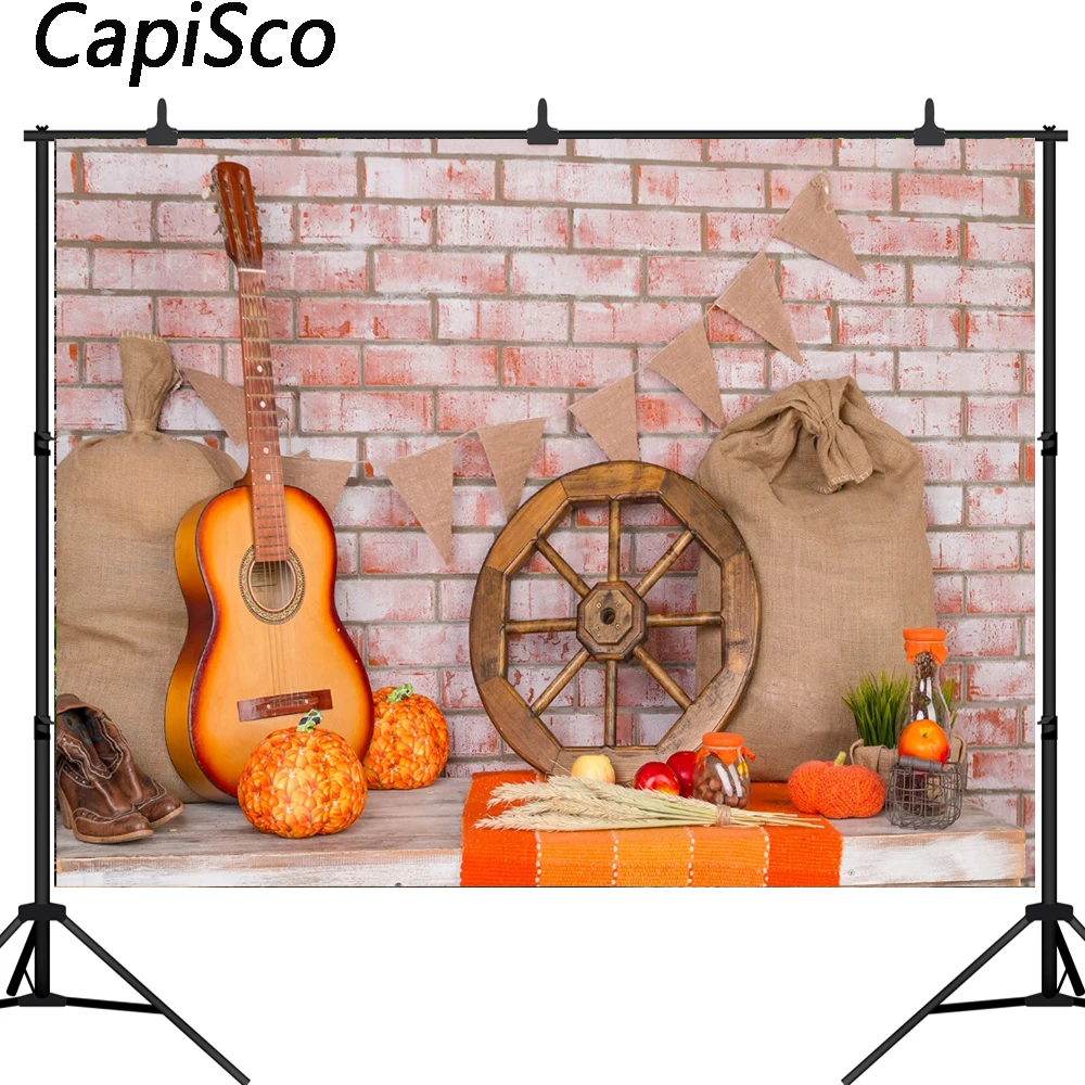 

Capisco Brick Wall Guitar fruit flag Sack indoor Portrait Photographic Backgrounds Photo Backdrops Photocall Photo Studio