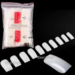 10 Sizes Nail Art 500PCS Natural False Tip For Acrylic System UV Gel Decoration