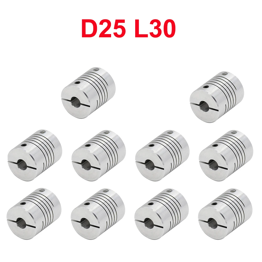 10PCS 15TYPES CNC Stepper Motor Shaft Coupler Flexible Coupling D25mm x L30mm