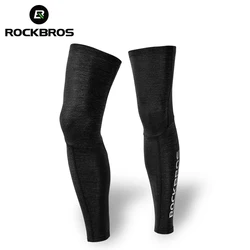 ROCKBROS Ice Silk Lycra Cycling Legwarmers Anti-uv Sunscreen Gaiter Leg Sleeves Breathable High Elasticity Sports Men Leggings