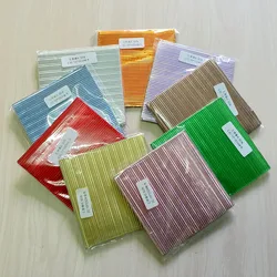 High Grade Corrugated Chocolate Package Paper Embossed Baking Food Wrapping Paper Ten Colours 10*10cm 150pcs per lot