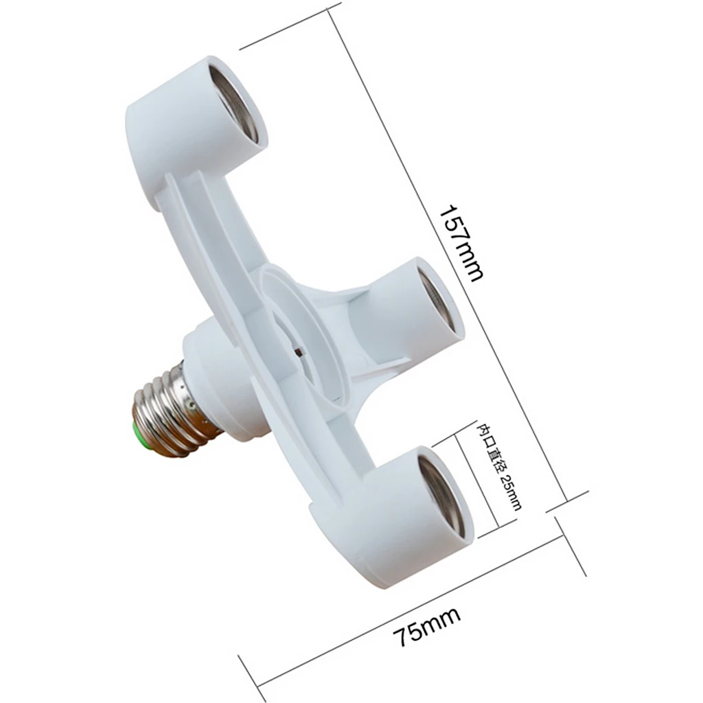 3 in 1b22からe27ホルダーソケットスプリッターled電球コンバーター