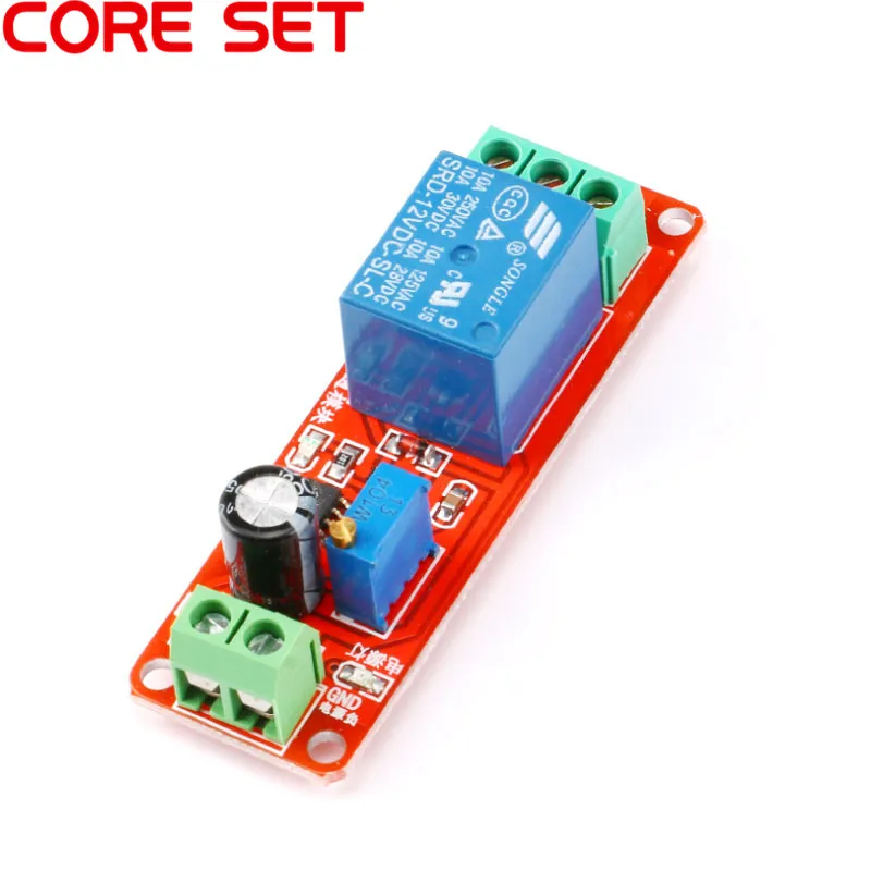 NE555 0~10S DC 12V Time Delay Adjustable Relay Module Shield Timer Switch Turn-On Relays Pulse Generation Duty Cycle