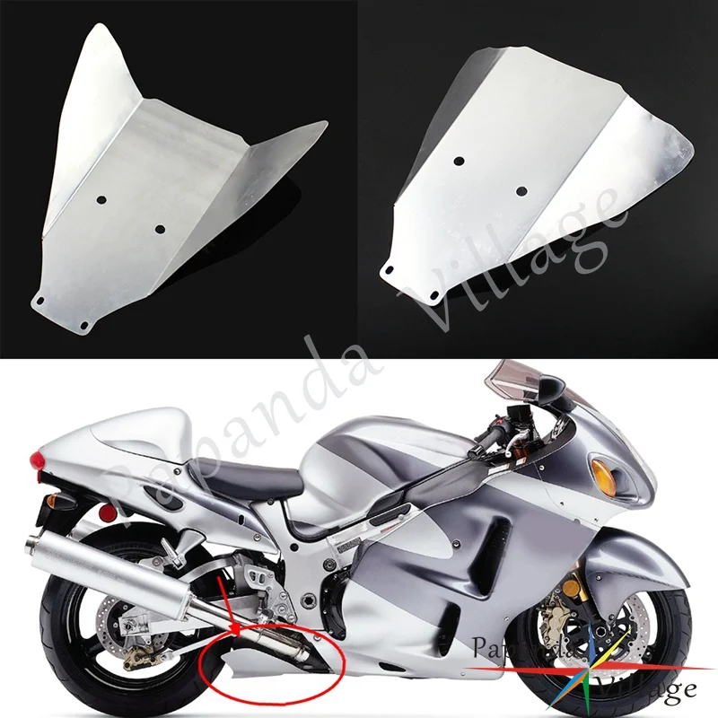 For Suzuki GSXR 1300 GSX1300R Hayabusa 1999-2007 Aluminum Alloy Black Silver Motorcycle Lower Belly Pan Under Wing