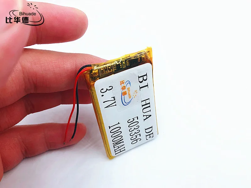 Li-Po Polymer battery 1000 mah 3.7V 503356 smart home MP3 speakers Li-ion battery for dvr,GPS,mp3,mp4,cell phone,speaker