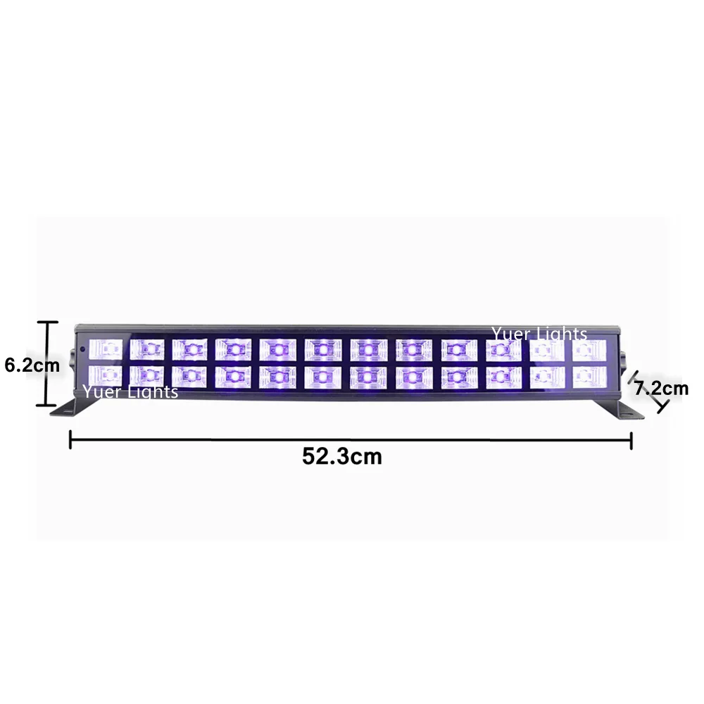 UV cor LED Wall Washer Lights, Luzes de discoteca Bar, Projetor Laser de Natal, Stage Wall Washer Lights, Lâmpada de DJ, 24 LEDs