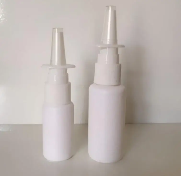 1000 pcs/lot  10ml White Empty Plastic Nasal Spray Bottle 10ml Nasal Atomizers lin2906