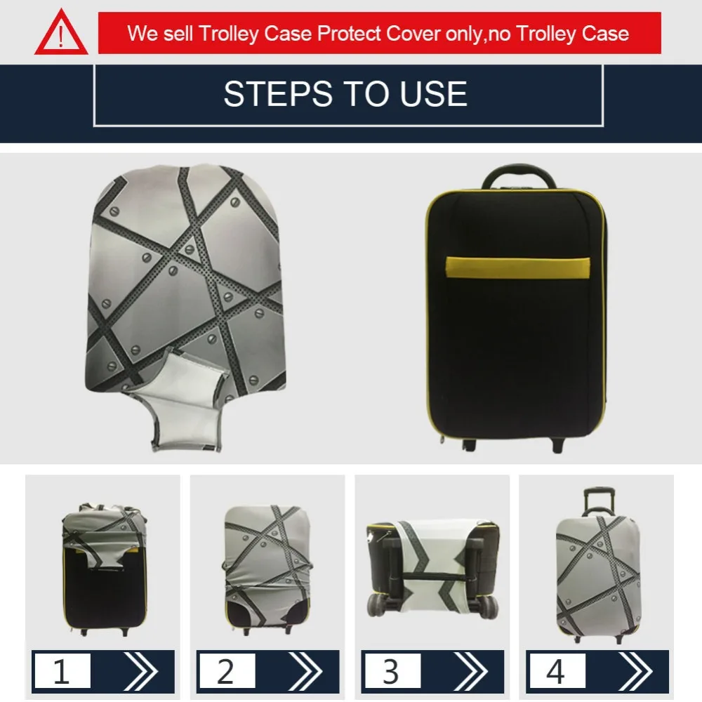 3D tiger design accessori da viaggio coperture protettive per valigie custodia elastica per bagagli da 18-30 pollici estensibile