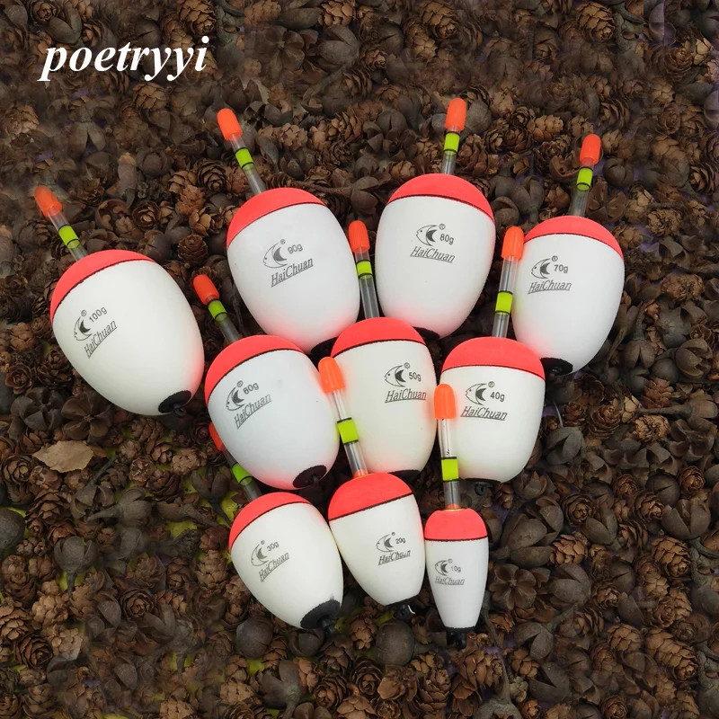 POETRYYI 1PC Upgraded version EVA Fishing Float 10 styles Bobber night luminous Sticks Pot-bellied belly Fishing Tackle Tool 30