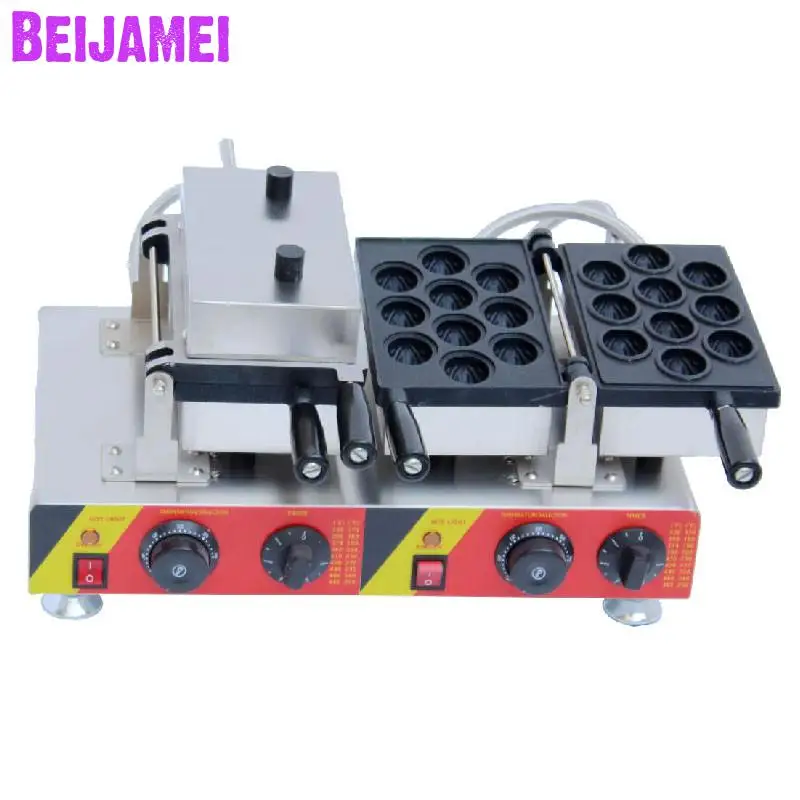 BEIJAMEI double plate electric walnut shape waffle maker commercial walnut cake waffle machine for sale